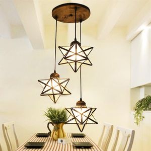 Подвесные лампы Средиземноморье Tiffany Baroque Star Straind Strawned Soused Luminaire E27 110-240V огни для столовой домашней гостиной.