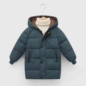 Kids Jackets Baby Boys Jackets Fashion Warm Girls Hooded Snowsuit For 3-10Y Teenager Children Thick Long Outerwear Kids Winter Clothing J220718