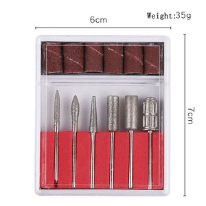 Factory price! Diamond Rotate Electric Nail File Cuticle Cutter grinding stone Nail Drill Bits Sandpaper Pedicure Manicure Cleaning Sander Accessories