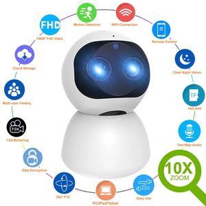 HD 1080 P Kamera WIFI Smart Home Security Surveillance Kamera IP CCTV 360 PTZ 10X Zoom Baby Pet Video Monitor Securite Cam