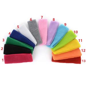 1Piece Quality Cotton Sweatband Sports Unisex Sweat Headband Runnning Basketball Yoga Hair Band Elastic Head Band Sport Safety