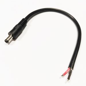 Cavi DC 14AWG 1.5-Square-MM DC 5.5x2.1mm Spina maschio Cavo di alimentazione per CCTV Circa 25CM / DHL gratuito / 200PCS