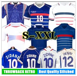 98 06 Retro ZIDANE maglie jorkaeff Henry Trezeguet calcio maglia da calcio francese POGBA GRIEZMANN KANTE GIROUD maglia piede camiseta de fúda 02 04 10 82 84 96 Custom