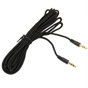 Araba Audio Aux Uzatma Kablosu Naylon Örgülü 3ft 1.5m 2m 3m 5m Kablolu Yardımcı Stereo Jack 3.5mm Erkek Kurşun Andrio Cep Telefon Hoparlörü