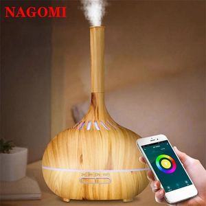 Ultra Air Humidifier Tuya APP Control 400ml Aroma Essential Oil Diffuser Mist Maker 7 Color Night Light Home SPA Y200113