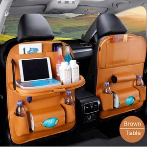 Organizzatore per auto 1 pz Borsa portaoggetti per sedile posteriore Ricezione multifunzione con vassoio da tavolo pieghevole Supporto per tablet Auto