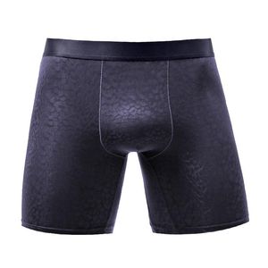 Unterhosen Sexy Männer Unterwäsche Mesh Boxer Shorts Homme Eis Seide Höschen Mann Solide Atmungs Lange Bein Cueca Calzoncillo Plus SizeUnderpants