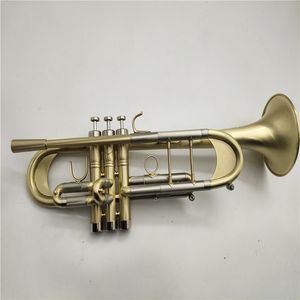 Trompete C. venda por atacado-Trombeta C para B Tune Tune Brass Prazed Musical Instrument com Case