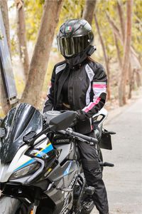 Motosiklet Giyim Kadın Ceket Pantolon Yaz bayanlar Çıkarılabilir 9 adet koruyucu dişli termal astar kış231j
