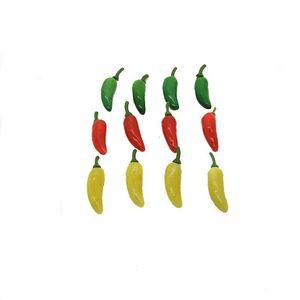 Partyzubehör 1 Stück Künstliche Simulation Chili-Pfeffer-Pflanzen Dekor Mini-Schaum-Obst-Gemüse-Handwerk für festliche Party-Heimdekoration 20220531 D3