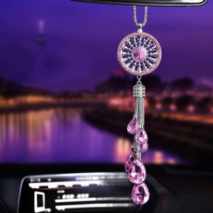 Interiördekorationer Bilhängare Crystal Diamond Dream Catcher Automobiles Bakvy Mirror Hängande ornament Suspension Dekoration Accesso