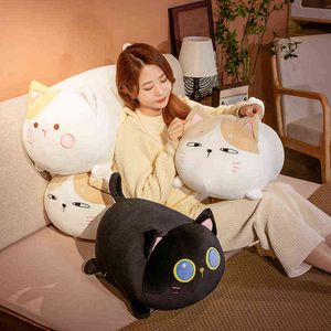 Pc Cm Lovely Squishy Fatty Cats Plush Cushion Stuffed Soft Cute Animal Kitten Susen Dolls For Children Girlfriend Gift J220704