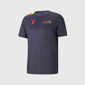 2022 nowy F1 Holland Verstappen meksyk Perez czerwona koszulka męska Casual oddychająca formuła 1 Bull graficzny top obszerna koszulka