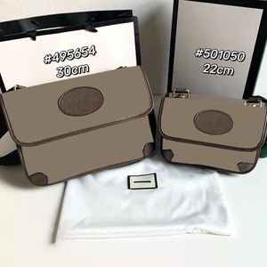 Designer Crossbody Bag Briefcase Neo Vintage Men And Women Messenger Fashion Shoulder Bag Letter Pattern Metal Tiger Head Unisex Purse 501050 495654