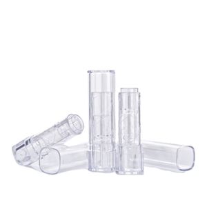 空の梱包ボトル12.1mmキャリバー透明な丸い正方形の形状クリエイティブリップスティックチューブDIYポータブル補充可能な化粧品包装コンテナ
