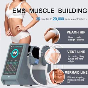 Protable EMSLIM neo 4 handles EMS muscle sculpt body shaping HIEMT and RF with cushion slimming machine 7 TESLA Muscle Sculpting weight loss beauty equipment