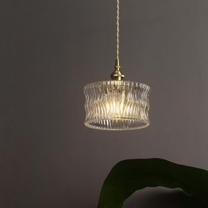 Pendelleuchten Design Glas Moderne Hängeleuchten Kabel für Esszimmer Nachttisch Home Dekorative japanische Led Glanz Pendente CopperPendant