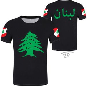 Lübnan T Shirt DIY Ücretsiz Özel İsim Numarası LBN T-Shirt Nation Flag Lb Republic Arap Arap Lübnan Ülke Baskı Po Giysileri 220609