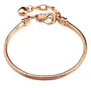 Sterling Charm Bracelets 925 Silver 3mm Snake Chain Fit Charms Bead Bangle Bracelet Fashion Jewelry DIY Bangle For Men Women