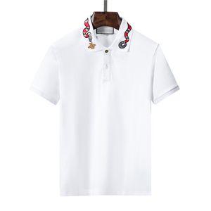 Luxury Italian T Shirt Designer Polo Shirt High Street Embroidered Garter Belt Bee Print Clothing Men's Polos M-3XL YU