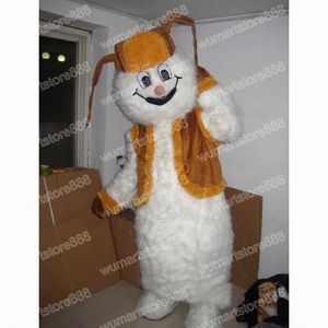 Halloween Snowman Mascot Costume High Quality Cartoon Animal Theme Character Carnival Festival Fancy dress Adults Size Xmas Outdoor Party Outfit