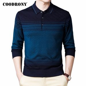 Marka Coodrony Sweter Mężczyźni jesienne zimowe zamocowanie kołnierza pullover menu mody kolor swobodny pull homme dzianinowe odzież C1130 201221