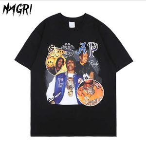 NAGRI ASAP Rocky T Shirt Men Hip Hop Streetwear Harajuku vintage T Shirt Graphic Print Casual Short Sleeve Tee x0628206U