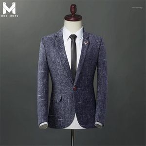 Men British Style Slim Lapel Wedding Party Mens Blazers Fashion Business Casual Cotton Long Sleeve Work Blazer Hombre