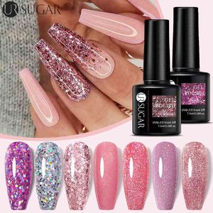 NXY Nail Gel Glitter Polish Färg Sequins Glänsande långvarig bas Top Art Lack 0328