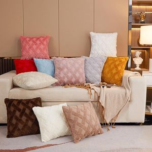Poduszka/poduszka dekoracyjna 45x45cm stałe pokrywę kolorów do salonu pojedyncza geometria poduszki