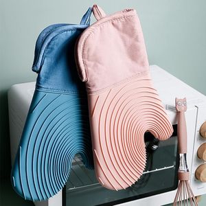 Oven Mitts Baking BBQ Grill Potholder Glove Non-slip Silicone Heat Resistant Kitchen Cooking AccessoriesOven