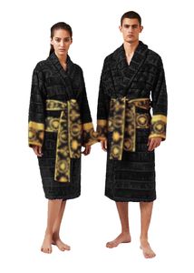 Mens Luxury Classic Cotton Bathrobe Men and Women Brand Sleepwear Kimono Warm Bath Robes Home Wear Unisex Bathrobes One Size354s