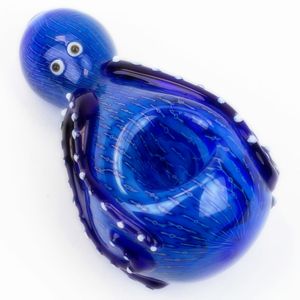 Ultime Bubble Octopus Shape Pyrex Tubi di vetro spesso Dry Herb Tabacco Filtro Fumo Handpipe Handmade Design innovativo Hand Art Tube DHL di alta qualità