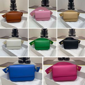 Fashion Flap Bag Square Crossbody Handbags Purse Axillary Shoulder Bags Women Genuine Leather Solid Clutch Wallet Cell Phone Pocket Golden Letter Totes
