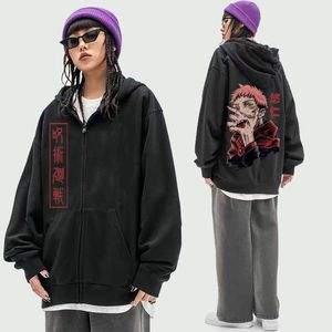 Men's Hoodies & Sweatshirts Jujutsu Kaisen Fashion Coat Zipper Hoodie Men Women Loog Sleeve Casual Manga Itadori YujiMen's