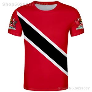 Trinidad ve Tobago T Shirt DIY Ücretsiz Özel Yapım İsim Numarası TTO T-Shirt Nation Flag TT Ülke Koleji Baskı Po Metin Giysileri 220702