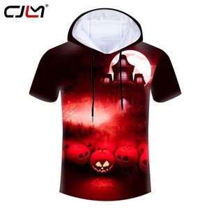 Halloween homem horror castelo camiseta rua desgaste vendendo atacado com capuz tshirt 6xl mens 3d impresso roupas 220623
