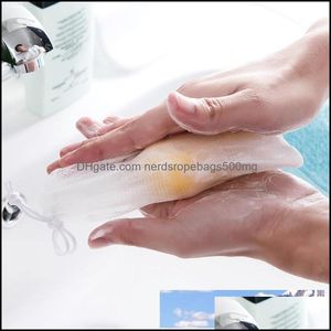Andra badtoalettförsörjningar Hemträdgård EXFOLIATING MESH SOAP POUC