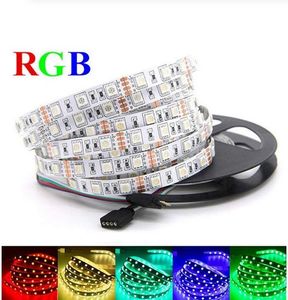 LED Strip 5050 RGB lights 12V Flexible Home Decoration Lighting SMD 5050 non Waterproof LED Tape RGB White Warm White Blue Green Red