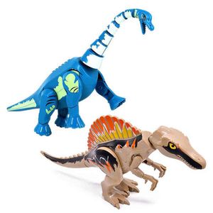 ジュラシック恐竜ワールドパーク スピノサウルス ブラキオサウルス ティラノサウルス レックス恐竜ビルディング ブロック レンガのおもちゃ動物 AA2203032802
