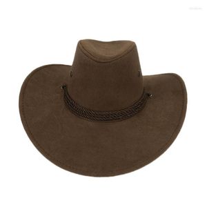 Berets Cool Western Cowboy Hats Men Sun Visor Cap Women Travel Performance Chapeu Cowboyrets OLIV22