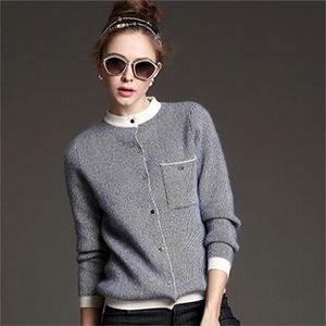 Women's Long Baseball Kitted Cashmere Cardigan Sweater Female Autumn Winter Half Turtleneck Brand Casual Blue Cardigans 201223