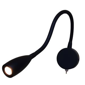 Topoch LED lâmpadas de cama para ler duro estilo conciso com fio matte preto dolly switch 3w ac100-240v iluminação direcional para o quarto iate do carro