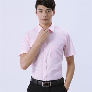 Skräddarsy Men skjorta Kortärmad Personifiera Solid Färg Male A588 Rosa Gul 220401
