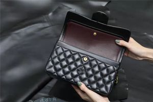 7A Top Designe custom luxury brand handbag channel Women's bag 2022 leather gold chain crossbody 2.55cm black and white pink cattle clip sheepskin shoulder Mirror mass