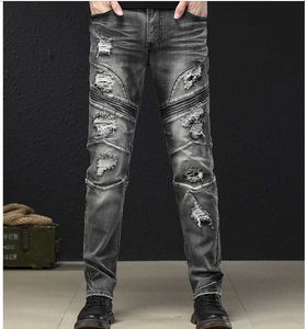 Jeans da uomo SM12538 Moda 2022 Runway Design europeo Abbigliamento stile festa