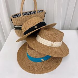 Chapéus largos de aba para mulheres de verão Sun Fashion Fashion Casual Boater Protetor solar Block Protection UV Cap Panamá Fedoraswide