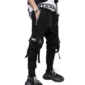 2021 Hip Hop Streetwear Harem Pants Black Jogger для мужчин Тактические мужские готические штаны G220507