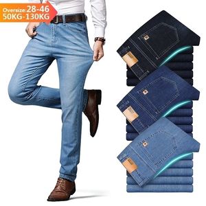 Jeans da uomo in cotone di marca business casual moda stretch dritto lavoro pantaloni stile classico pantaloni uomo taglie forti 40 42 44 220718