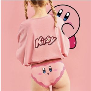 wxcteam kirby tshirtスーパースターカービーxおいしいバットウィングルーズトップ女性ガールサマーホームウェアロリータスウィートサマーティードロップシップT200516